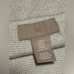 EUC H&M Beige Waffle Knit Crop Too size XL thumbnail 7