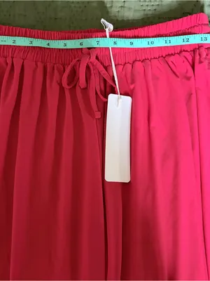 NWT Dear Scarlett Red Wide Leg Pants Size M Wrinkle Free Elastic Waist Palazzo thumbnail 4