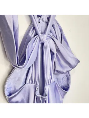 ABS Evening Allen Schwartz Purple Formal Long Dress Women Size 8 thumbnail 7