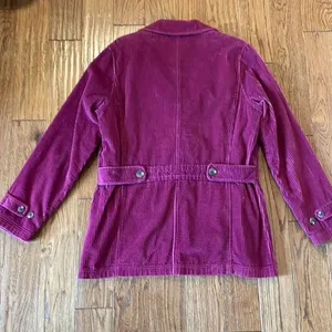 L.L. Bean pink corduroy lined jacket size medium thumbnail 11
