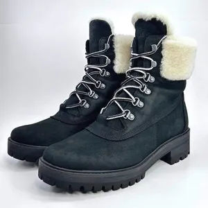 Timberland Courmayeur Valley Black Leather Lace Up Ankle Boots US 9 A1RPD Winter thumbnail 1