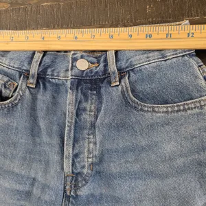 PacSun Women's High-Rise Straight Leg Raw Hem Jeans Blue Size 24 thumbnail 6