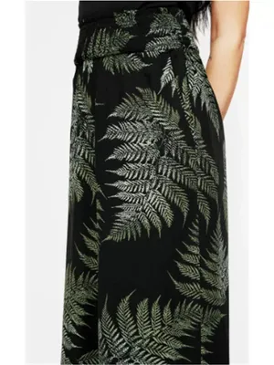 Disturbia Wide-Leg Fern Print Pants, 4 thumbnail 3