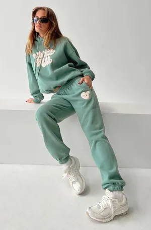Princess Polly Track Pants Bubble Text thumbnail 1