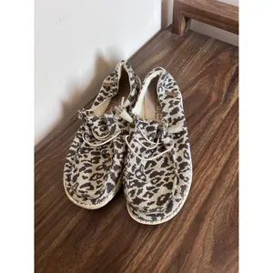 Hey Dude Wendy Woven Cheetah Grey Leopard Slip On Loafers Women 8 EU 39 thumbnail 2