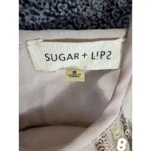 Sugar + Lip2 Sequin Mini Dress S Gold Champagne Cold Shoulder Keyhole Cocktail thumbnail 13