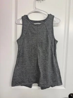 Athleta Foothill Gray Seamless Split Back Workout Tank Women’s S thumbnail 3