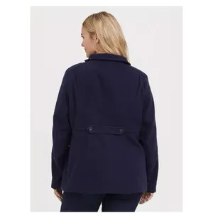 Torrid Navy Blue‎ Double Breasted Pea Coat Pockets Size 1X thumbnail 4