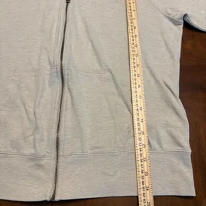 Nike Full Zip Hoodie Women XL Oatmeal Heathered Swoosh Raglan Sweatshirt thumbnail 6