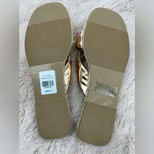 New York & Co Guadalup rose gold slip on sandals thumbnail 3
