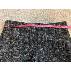 Theory Tweed Trousers Women 6 Black White Straight Leg‎ Professional Dress Pants thumbnail 7