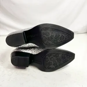 Portland Boot Co. Silver Sequin Cowgirl Cowboy Boots Size 6 thumbnail 6