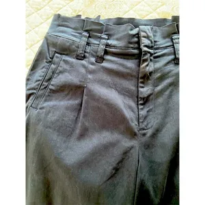 Cremieux Wide-Leg Navy Cropped Pants Paper bag waist Size 4 Casual thumbnail 10