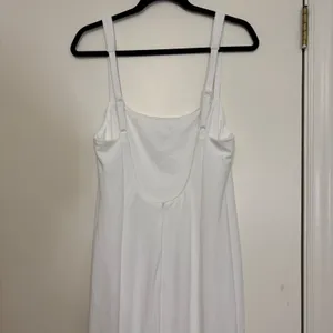 Lulus‎ White Square Neck Fishtail Gown Maxi Dress Adjustable Straps Size L thumbnail 5