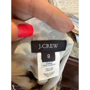 Women's J.Crew Purple Green Paisley Silk Mini Dress Size 8 thumbnail 8