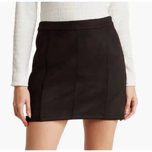 Share Sanctuary Penny Lane Faux Suede Mini Skirt Women’s Large Black A-Line thumbnail 1