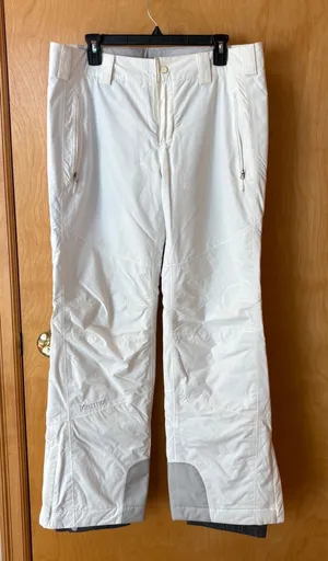 Marmot Snow Pants Women Large White Insulated Ski Snowboard A75890 thumbnail 1