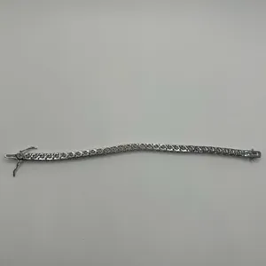 Jewelry by Lyra Moissanite Iced Out Tennis Bracelet Silver 5mm 7” Brand New VVS1 Fast Shipping thumbnail 3