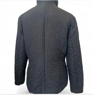 Black quilted jacket size medium full zipper thumbnail 6
