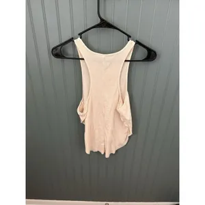 Free People Intimately Tank Tan Cream Nude Size Small‎ Ribbed Cropped thumbnail 3