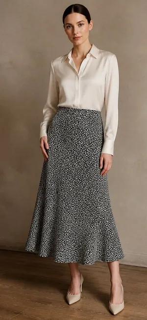 Kathy Lee Collection Vintage Mermaid Maxi Skirt Size 12 thumbnail 1