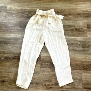 A new day cream paper bag high rise ankle pants thumbnail 3