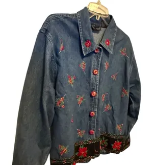 Vintage Life Style Denim Christmas Jacket thumbnail 1