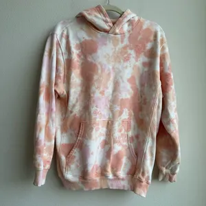 Aerie 90’s Tie Dye Oversized Relaxed Hoodie Pink Peach Boho Comfort Size XS thumbnail 2