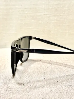 Persol PO3225S 95/31 Black Rectangle Sunglasses Handmade in Italy thumbnail 6