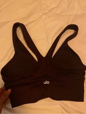 Alo Yoga Wild Things Sports Bra Burgundy XS thumbnail 2
