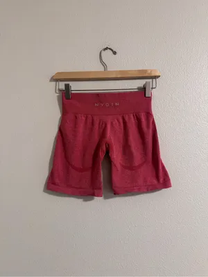 NVGTN High-Waist Rose Athletic Shorts with Wide Waistband thumbnail 3