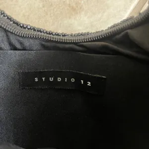Studio 12 Black Beaded Floral Hobo Shoulder Bag Crescent Y2K Small Purse thumbnail 7