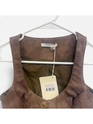 Peppermayo West District Faux Suede Vest (NWT) thumbnail 2