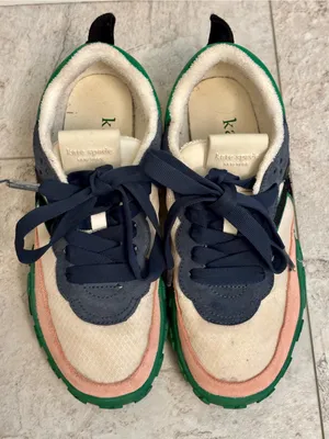 Kate Spade New York K As In Kate Sneakers White Green Women 6.5 B US Shoes thumbnail 2