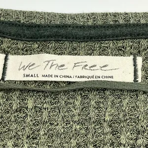 We The Free Free People Santa Clara Thermal Top Women's Size Small‎ Green thumbnail 4