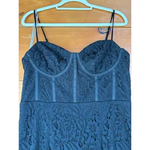 NWT Lulus Found Your Love Black Lace Sleeveless Trumpet Midi Dress Banquet Sz S thumbnail 7