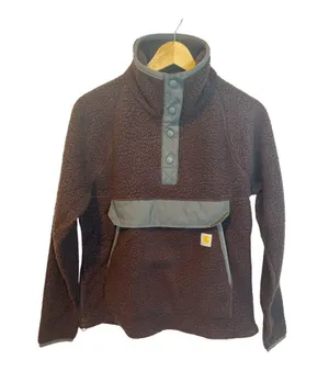 Carhartt Women’s Fleece Pullover Jacket XS Blackberry Heather Relaxed 104922 thumbnail 1