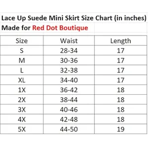 Faux Suede High Waist Lace Up A-Line Mini Skirt Size Large thumbnail 8