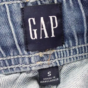 GAP Medium Wash High Rise Wide Leg Pull On Elastic Waist Denim Pants Size S thumbnail 3