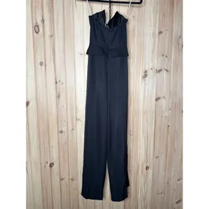 NWT Lulus Jumpsuit Polished Charisma Black Strapless Jumpsuit Party Cocktail XS thumbnail 7