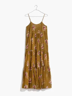 MADEWELL Cami Tier Midi Dress Metallic Classic Corsage Nosegay Floral Sz. 6 thumbnail 5