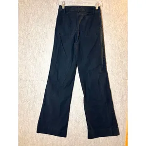 J.Crew Lizzie Wide Leg Pants Womens 24 Black Linen Blend High Rise thumbnail 5