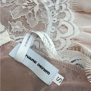 Innovare Denim Maxi Dress Lace Cadwalader Size S Nude Blush thumbnail 7