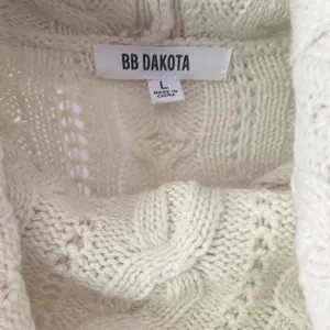 BB Dakota Alaska‎ Womens L Cable Knit Cowl Neck Sweater Dress Ivory Cream thumbnail 10