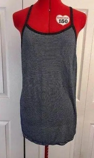 Spaghetti Strap Stripe Hi Lo Tank Top L thumbnail 1