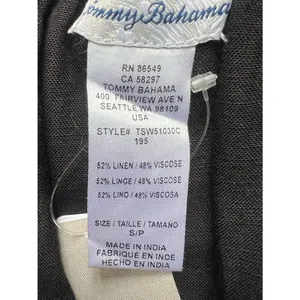 Tommy Bahama NWT Linen Dye Off the Shoulders Dress Black Size Small thumbnail 12