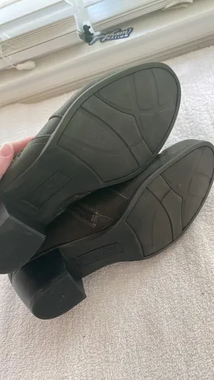 slip on shoes side zip 2” block heel buckle embellishment size 8 thumbnail 5