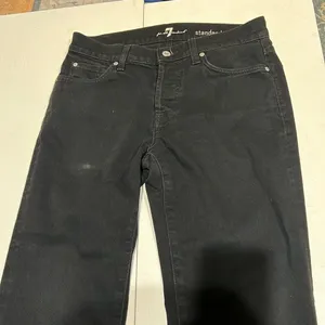7 for all mankind women’s standard straight leg size 31 black jean thumbnail 4