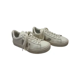 Veja Shoes Women 6‎ White Gray Leather Lace Up Campo Sneakers Fashion Outdoor thumbnail 2