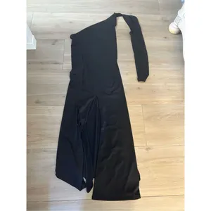 NEW Black Elegant Formal One Shoulder Evening Maxi Dress XL thumbnail 4